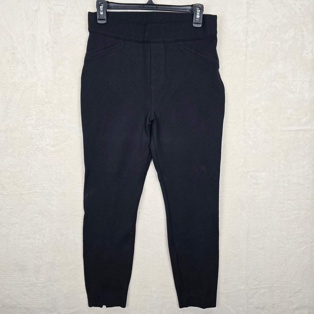 Spanx The Perfect Pant Skinny Ankle Slit Hem Black 20251T Large Tall Flat Front